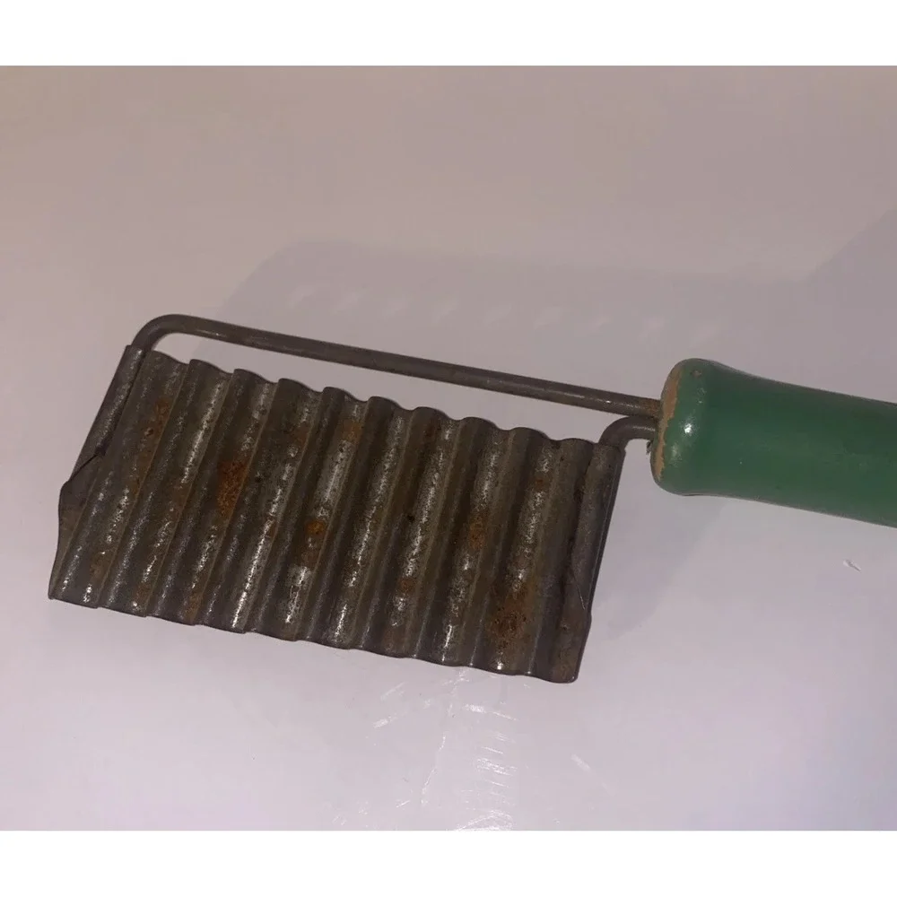 Vintage Green Wooden Handle  7